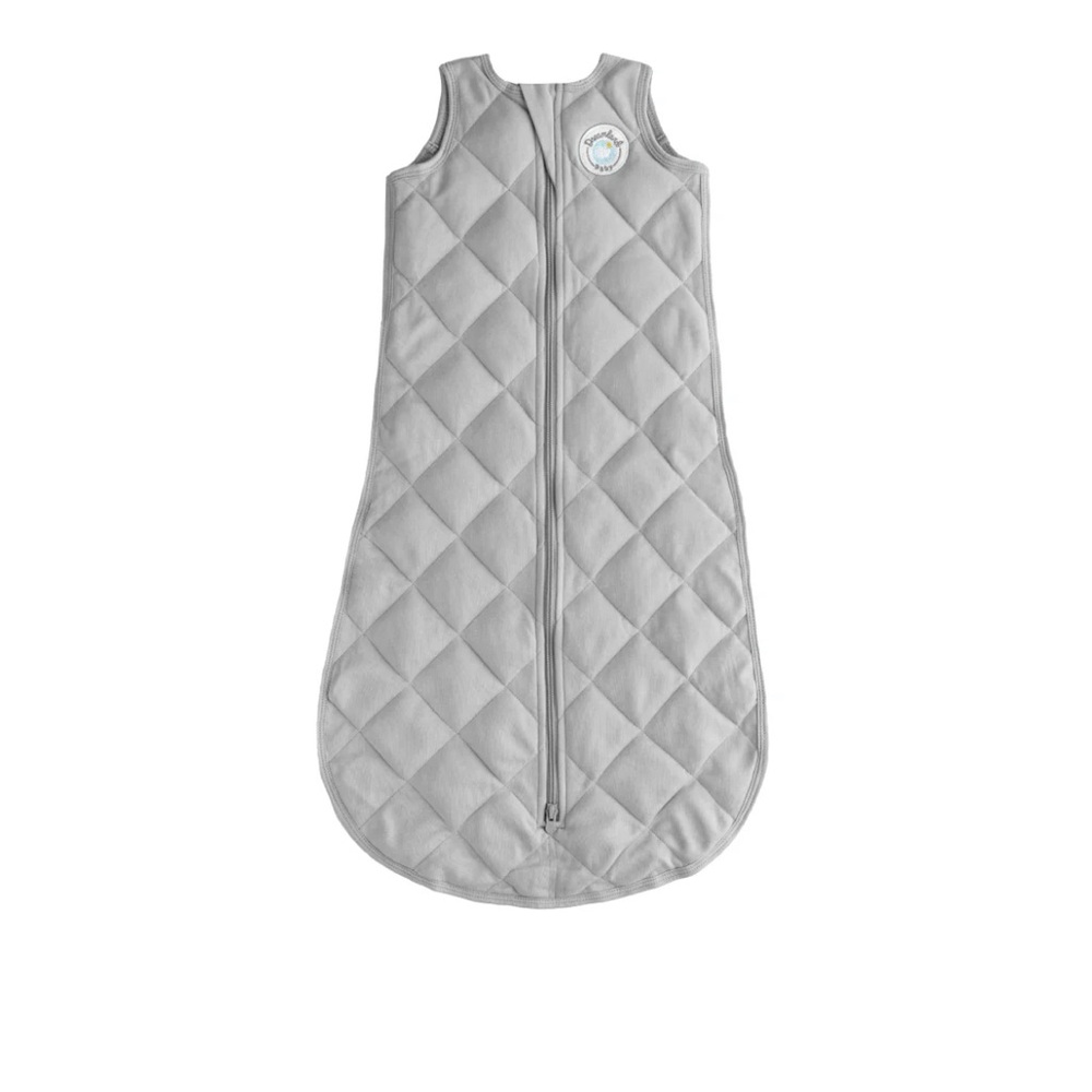 Grey Quilted Baby Sleep Sack - Sleeveless Zippered Sleep Sack